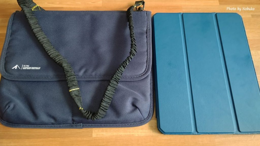 iPadを使うなら適当なﾊﾞｯｸを用意して防寒着の中へ