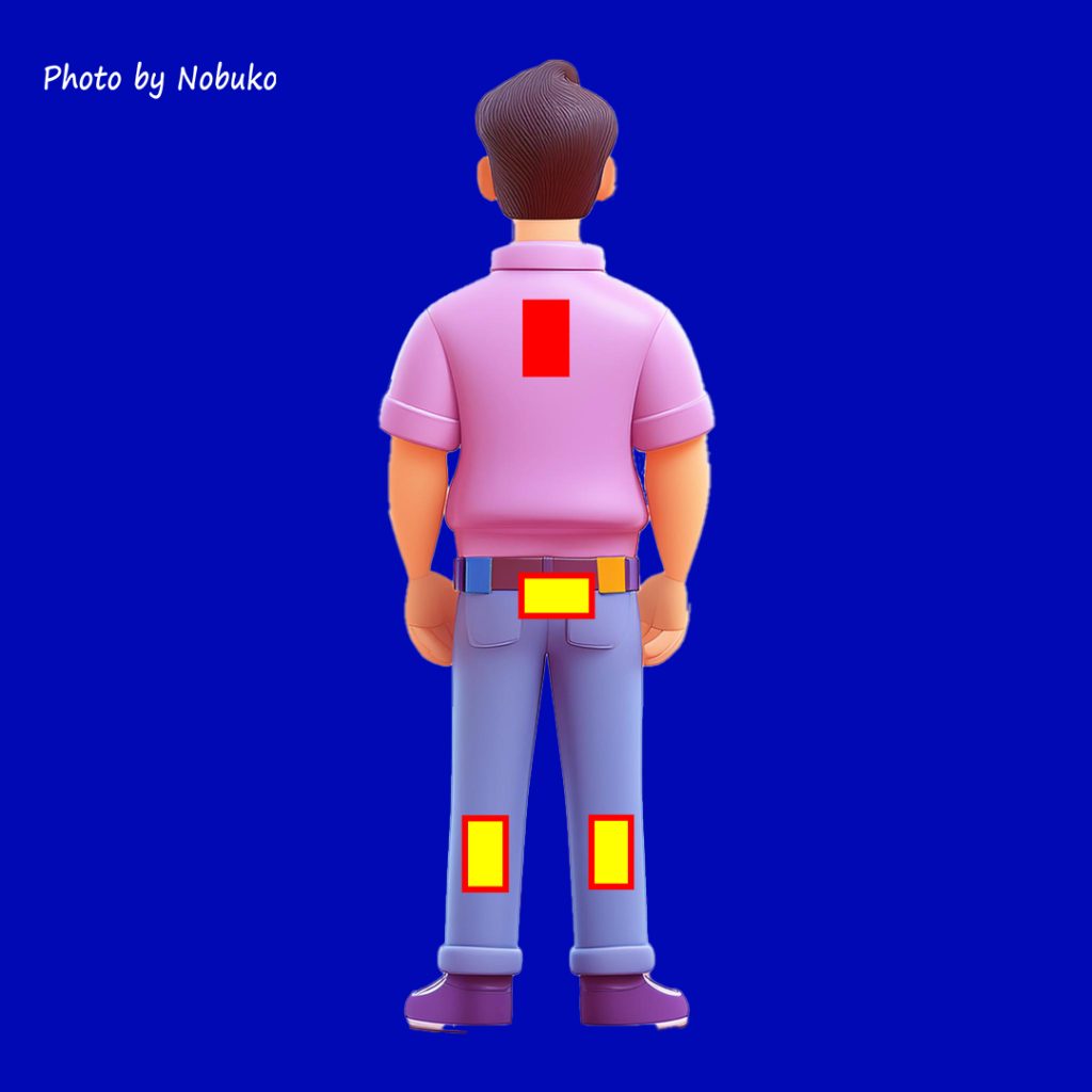 ｶｲﾛを貼る位置_人物_男性_後ろ姿