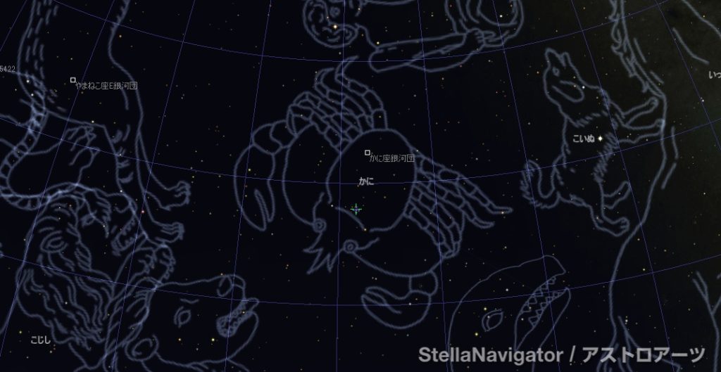 M44_かに座絵とかに座銀河団星図