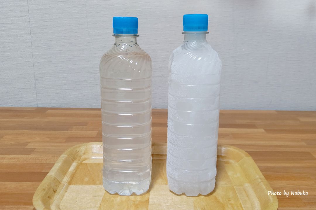 使用例_冷蔵と冷凍_GREEN_DA・KA・RA(グリーンダカラ)_サントリー_グリーンダカラ_ラベルレス_スポーツドリンク_ペットボトル(冷凍兼用)(熱中症対策)600m