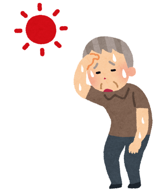 熱中症のおじいさん