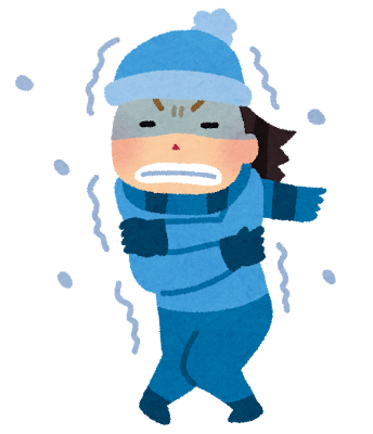 寒い外_女性